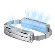 Can Wear Waist Fan Outdoor Sports Portable Air Conditioner Waist Hanging Fan USB Waist Belt Air Cooler Ice Cold Cooling Fan Silver