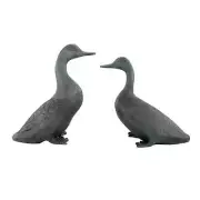 Stylish Nature & Whimsy Aluminum Lucky Duckies Garden Pair Decor