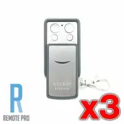 3 x Accent Garage Doors Forza Silver Compatible Gate/Garage Door Remote Control