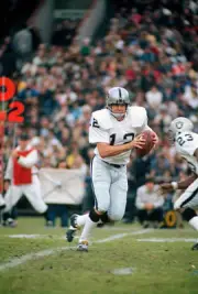 Quarterback Ken Stabler Oakland Raiders drops back to pass v t- 1973 Old Photo 5