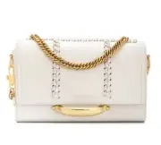 Alexander McQueen The Story Whipstitch Leather Shoulder Bag Chain Strap NEW