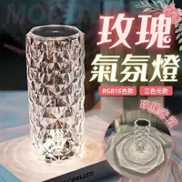 在飛比找PChome24h購物優惠-浪漫玫瑰水晶花瓣鑽石氣氛燈 送給只屬於誰的浪漫 母親節情人節