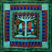 South Africa Elephant Floor Cushion Cover Tsonga Fair Trade Crossroads Kaross