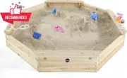 Kids Large Sandpit with Plastic Cover Outdoor Sandbox Toy for Children