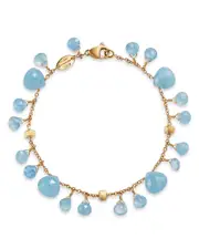 Marco Bicego 18K Yellow Gold Paradise Aquamarine Dangle Bracelet - Exclusive