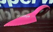 Tupperware Serrated Edge 12" Cut n Serve Wedge Cake Pie Slicer Cutter Pink New