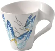 Villeroy & Boch NewWave Café Coffee Mug Morpho Cypris, 300 ml, Height: 11 cm, Premium Porcelain, Blue