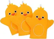 Hohopeti Infant Shower Mitts Set Baby Bath Mitt Soft Scrubbing Towel Boys and Girls Bath Towels Baby Towels