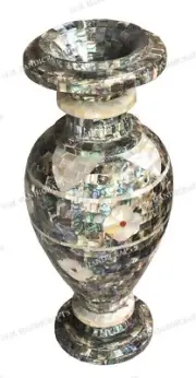 18 Inches Abalone Shell & Mop Inlay Vase, Home Decor Flower Vase, Interior Decor