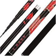 Fishing Pole Ultralight Travel Fishing Rod, Summer Stream Telescopic Fishing Rods Carbon Fiber Carp Rods Freshwater Fishing Rod Light Hard Hand Pole (Color : Black, Size : 3.6 M and Gifts)