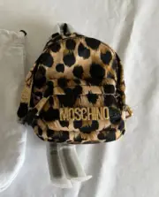 AW21 Moschino Couture Jeremy Scott Leopard Print Shoulder Bag Mini Backpack