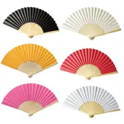 Hand Held Folding Fan Vintage Handheld Silk Folding Fans With Frames