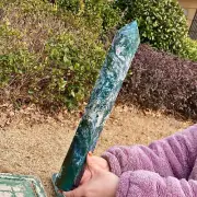 Moss Agate Obelisk - Plant-like Patterns - Healing Stone - 5LB