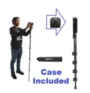 Super Duty Pro 62" Monopod With Case For Panasonic Lumix DC-TS7 DC-ZS80
