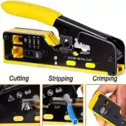 RJ45 Crimp Tool, Ethernet Pass through Crimper, Network Cat5 Cat6 Cat7