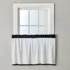 SKL Home Marrisa Curtain Tier Pair - 2-Pack - 56x24", Black
