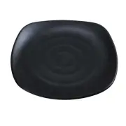 Yanco China BP-1114 Black Pearl Asian Style Melamine 14.3" x 14.3" Plate - 1 Doz