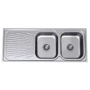 Clark Vital Double Right Hand Bowl Sink With 1 Tap Hole