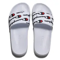 在飛比找PChome24h購物優惠-CHAMPION 拖鞋 白黑紅 立體LOGO 運動拖 男女 