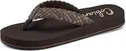 [Cobian] Women's Braided Bounce Flip Flops, Black, 8