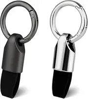 2Pcs Car Key Chain Ring Clip - Leather keychain for Men, Key Chains for Car, Car Key Holder for Men and Women