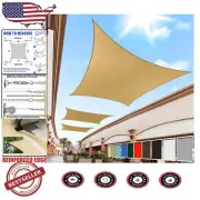 Elegant 12' x 20' Rectangle Sun Shade Sail - 95% UV Block - Custom Size Options