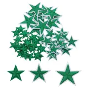 5Star Iron Patches Embroidered Sew Patch Appliques Dark Green 50pcs