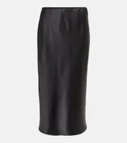 [Joseph] Joseph Isaak silk satin midi-skirt AU 6 black