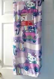 HELLO KITTY by Sanrio MULTI-COLOR Beach WAWES soft PLUSH THROW Blanket 50x70"