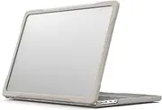Tablet Case Cover Transparent Back Shell Compatible with MacBook Air 13.6" 2022 A2681/ M3 2024 A3113 Slim Shockproof Rugged TPU Protective Cover Case for Tablet(Khaki)