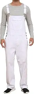 [UMESOUL] Men's Denim Bib Overalls Fashion Slim Fit Stretchy Adjustable Straps Boot Cut Jeans Jumpsuit