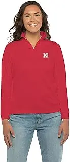 Vantage Apparel Women's Collegiate Micro Mesh Performance Team Color 1/4 Zip Pullover