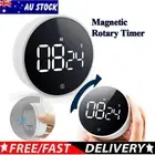 Digital Rotary Kitchen Timer Magnetic LCD Screen Cooking Sport Alarm Clocks