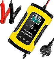 [B-Qtech] Car Battery Charger, 12V 6A Intelligent Automatic Battery Charger with LCD Screen, Portable Trickle Charger for Car, Motorcycle, RV, SUV, Lawn Mower, Boat, ATV and More