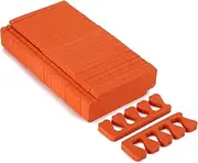 Toe Separators Set - 52 Pieces Premium Pedicure Tool, Spa Party Salon Polishing Separator (Orange)