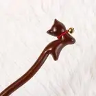 Headwear Cat Hair Stick Wooden Cartoon Aniaml Hairpin Daily