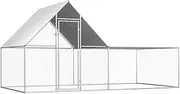 vidaXL Chicken Coop Sturdy Practical Animal Habitat Cage Pet Supply Duck Goose Hen Ferret Carrier Animal House Husbandry 4m Galvanised Steel