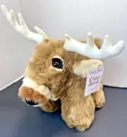 New CARSTENS LEISURE TIME ANIMAL WHITE TAIL DEER PLUSH STUFFED COIN BANK