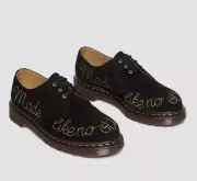 DR MARTENS 1461 BLACK 3 EYE SHOE UK SIZE 4 EU 37 EMBROIDERY DMS DOCS 31091001