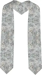 [SKKNT] Blue Grace Flora Print Graduation Shawl Stole For Academic Commencements Honor Sash Congratulations Gift
