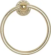 jojofuny 1Pc Golden Towel Ring Retro Wall Mounted Towel Holder Towel Hook for Bathroom and Saving Design for Hand Towels and Fingertip Towels