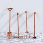 1:12 Dollhouse Mini Shovel Hoe and Pitchfork Farming Tools Fairy Garden Tool;A2