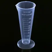50/100ml Plastic transparent Measuring Cup Graduated Beakers Measurement Labs