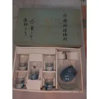 在飛比找蝦皮購物優惠-日本 清酒壺 清酒杯 琉璃杯壺 禮盒組(全新)