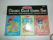 New Melissa & Doug CLASSIC CARD GAME SET: Go Fish, Animal Rummy, Old Maid
