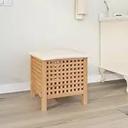 Bathroom Stool 48x47.5x52 cm Solid Wood Walnut,Laundry Baskets-350350
