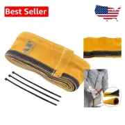 Durable 23 ft Split Cowhide Leather Welding Lead Cable Sleeve with Hook Closure