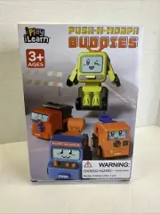 Push & Go Transforming Robot Toy Cars - Construction Vehicles for Kids - 4Pcs