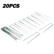 20PCS U-type Heavy Duty Lawn Anchor Pins Tent Mat Fastening Turf Pins UK