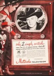1950 HOPALONG CASSIDY Cowboy & Motorola TV *** DECORATIVE REPLICA METAL SIGN ***